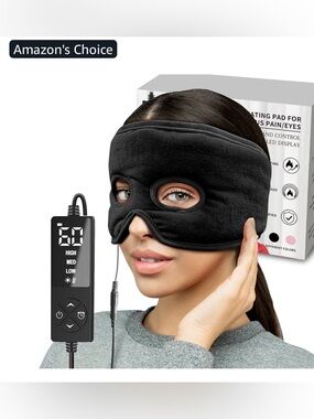 Creatrill Moist Heat Sinus & Headache Relief Mask,3 Heat Settings,XL,Migraine
